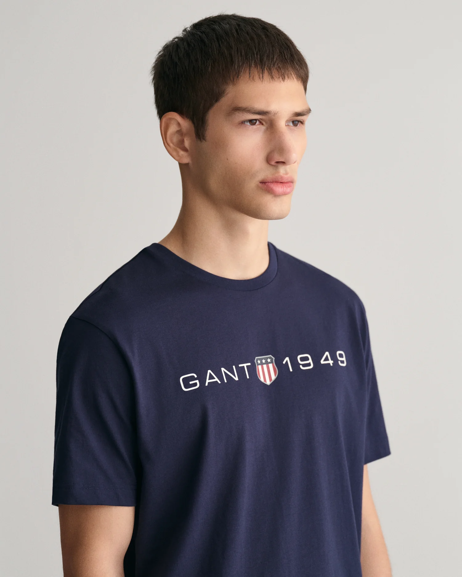 GANT Mens Printed Graphic Short Sleeve T-Shirt - 433 Evening Blue - Image 2