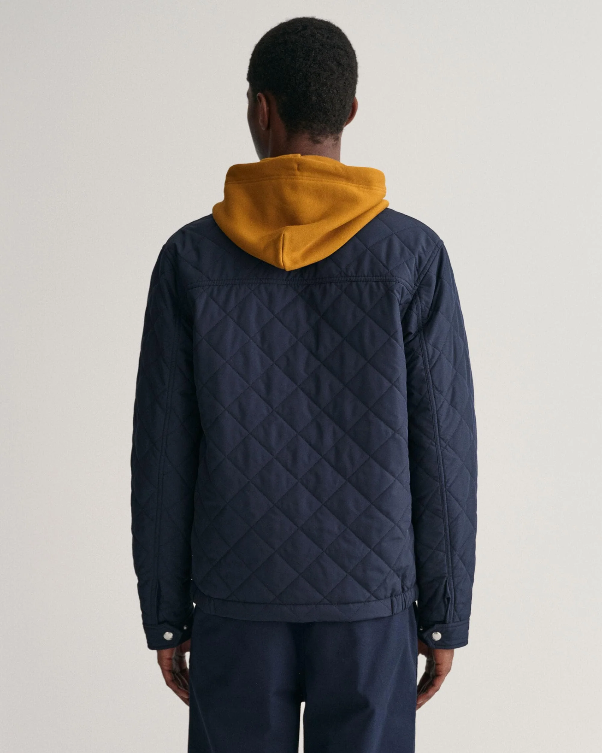 GANT Mens Quilted Windcheater Jacket - 433 Evening Blue - Image 2