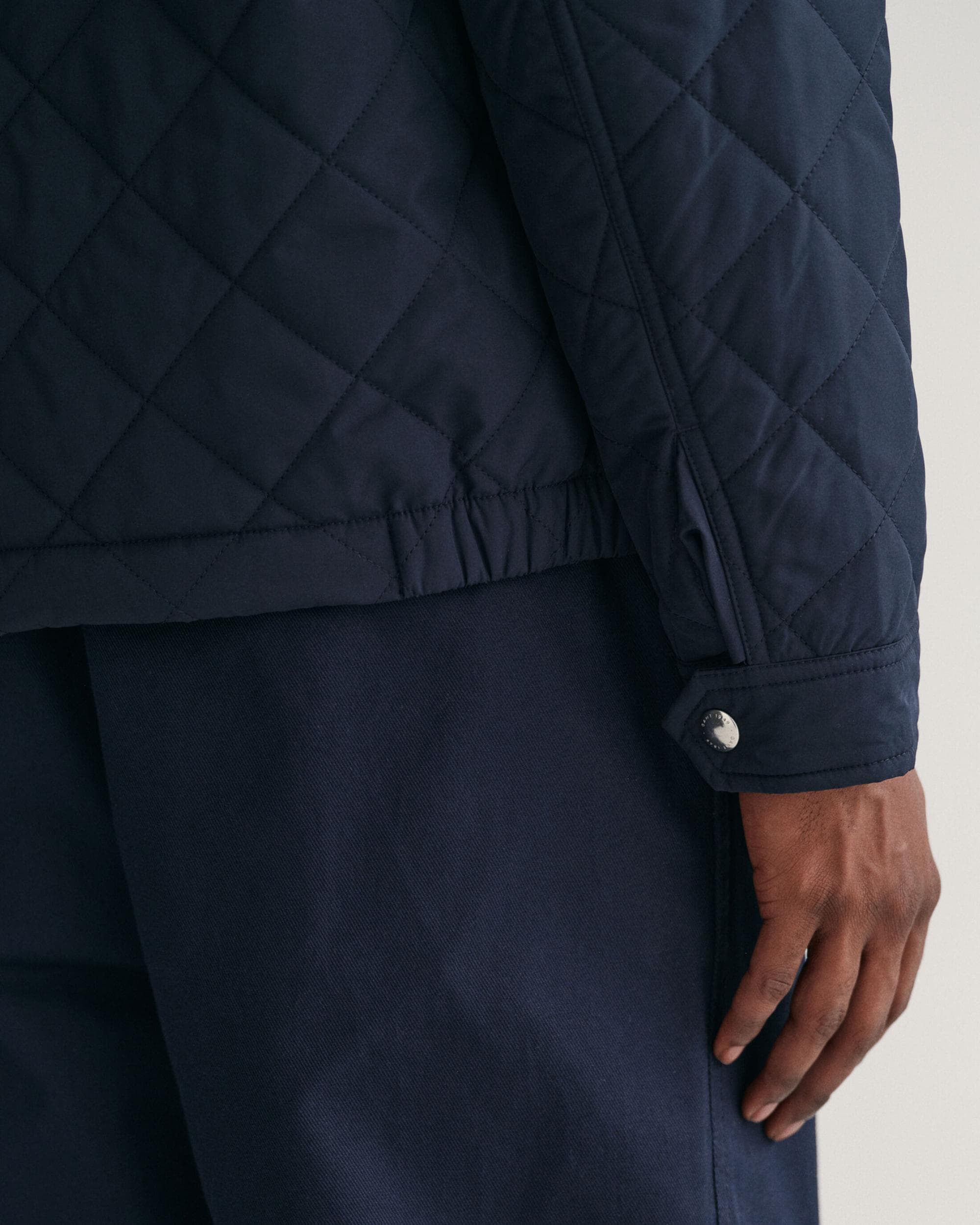 GANT Mens Quilted Windcheater Jacket - 433 Evening Blue - Image 4