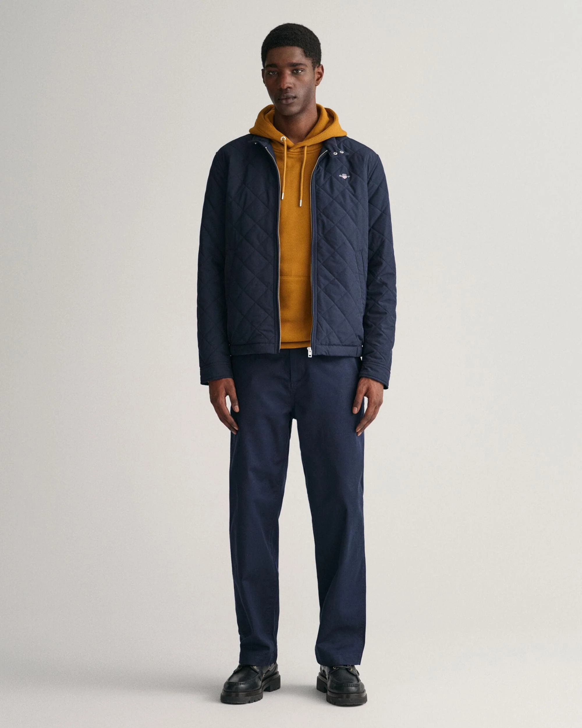 GANT Mens Quilted Windcheater Jacket - 433 Evening Blue - Image 5