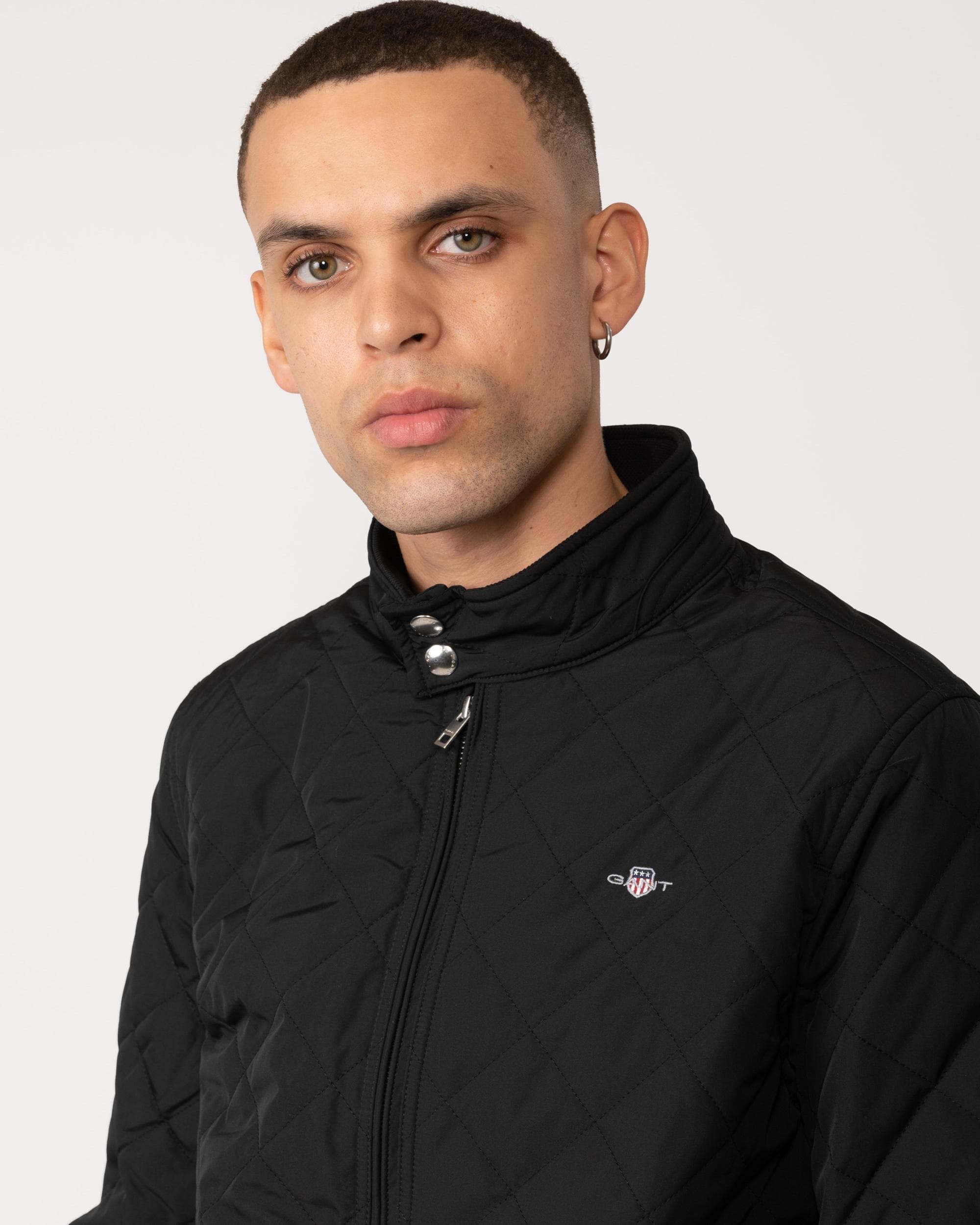GANT Mens Quilted Windcheater Jacket - 5 Black - Image 2