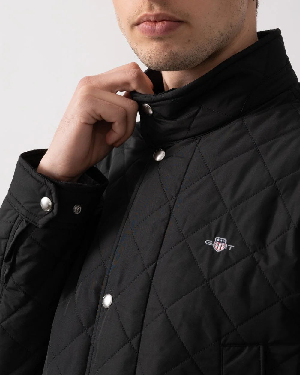 GANT Mens Quilted Windcheater Mid Jacket - 5 Black - Image 3