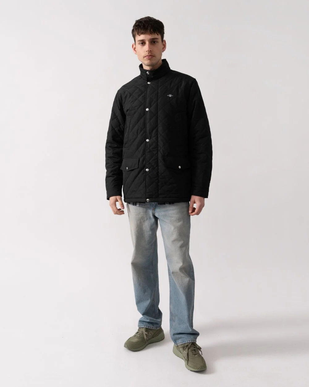 GANT Mens Quilted Windcheater Mid Jacket - 5 Black - Image 6