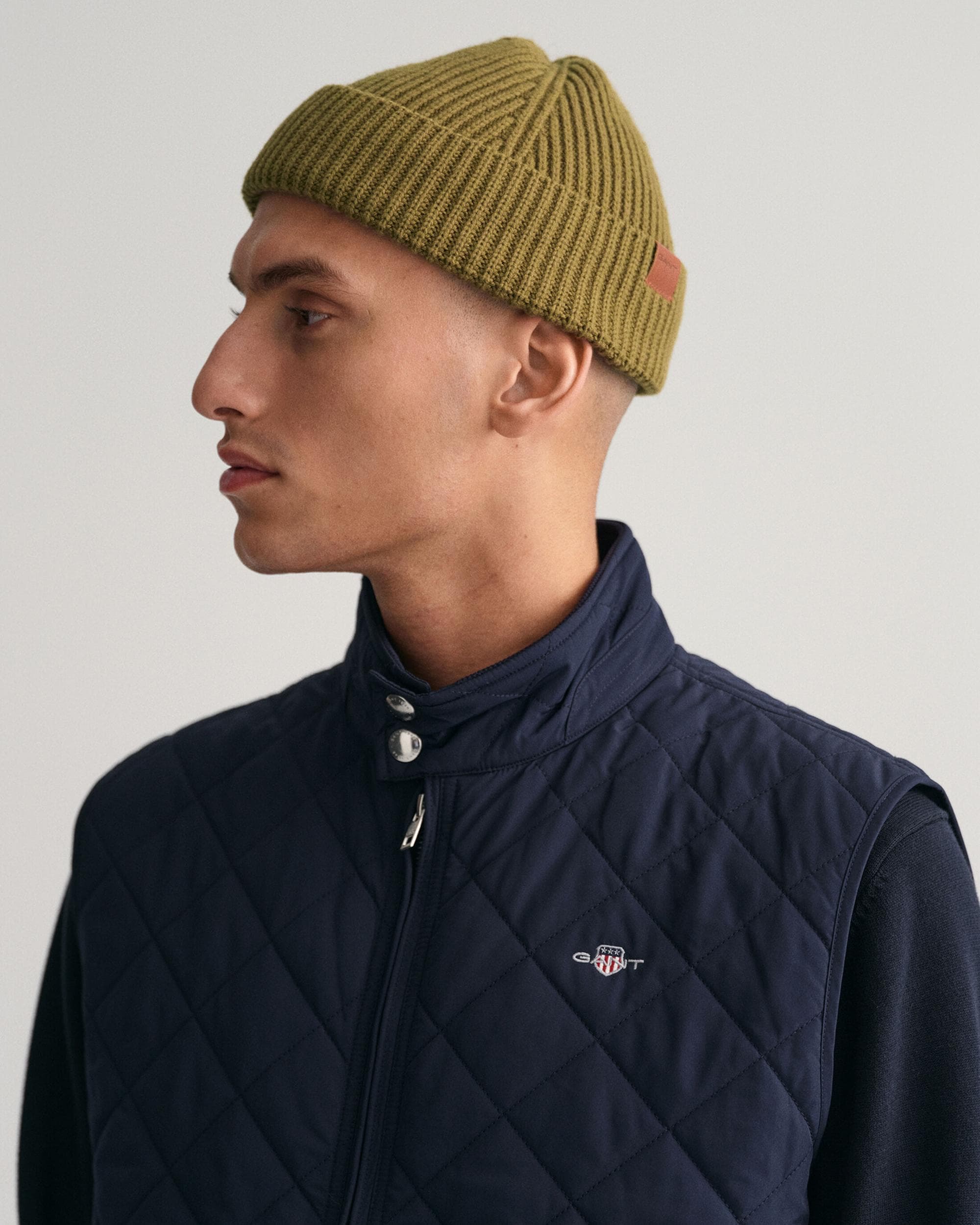 GANT Mens Quilted Windcheater Vest - 433 Evening Blue - Image 2
