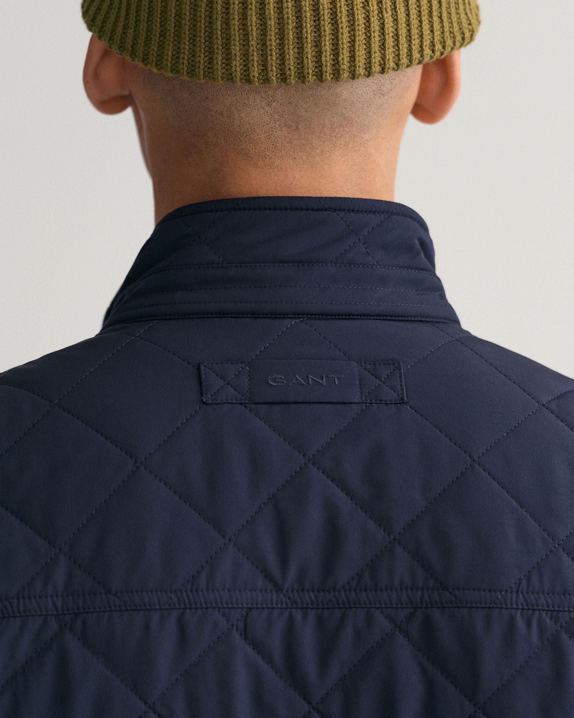 GANT Mens Quilted Windcheater Vest - 433 Evening Blue - Image 5