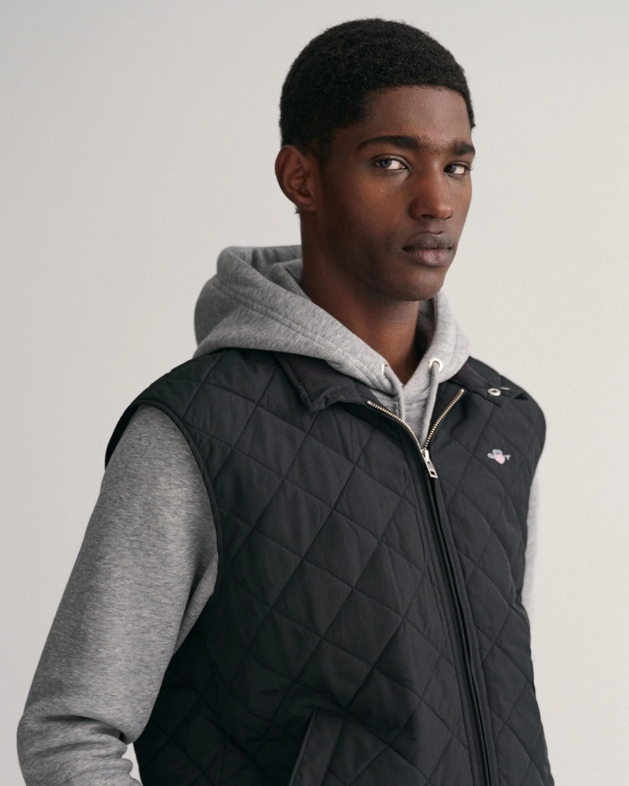 GANT Mens Quilted Windcheater Vest - 5 Black - Image 2