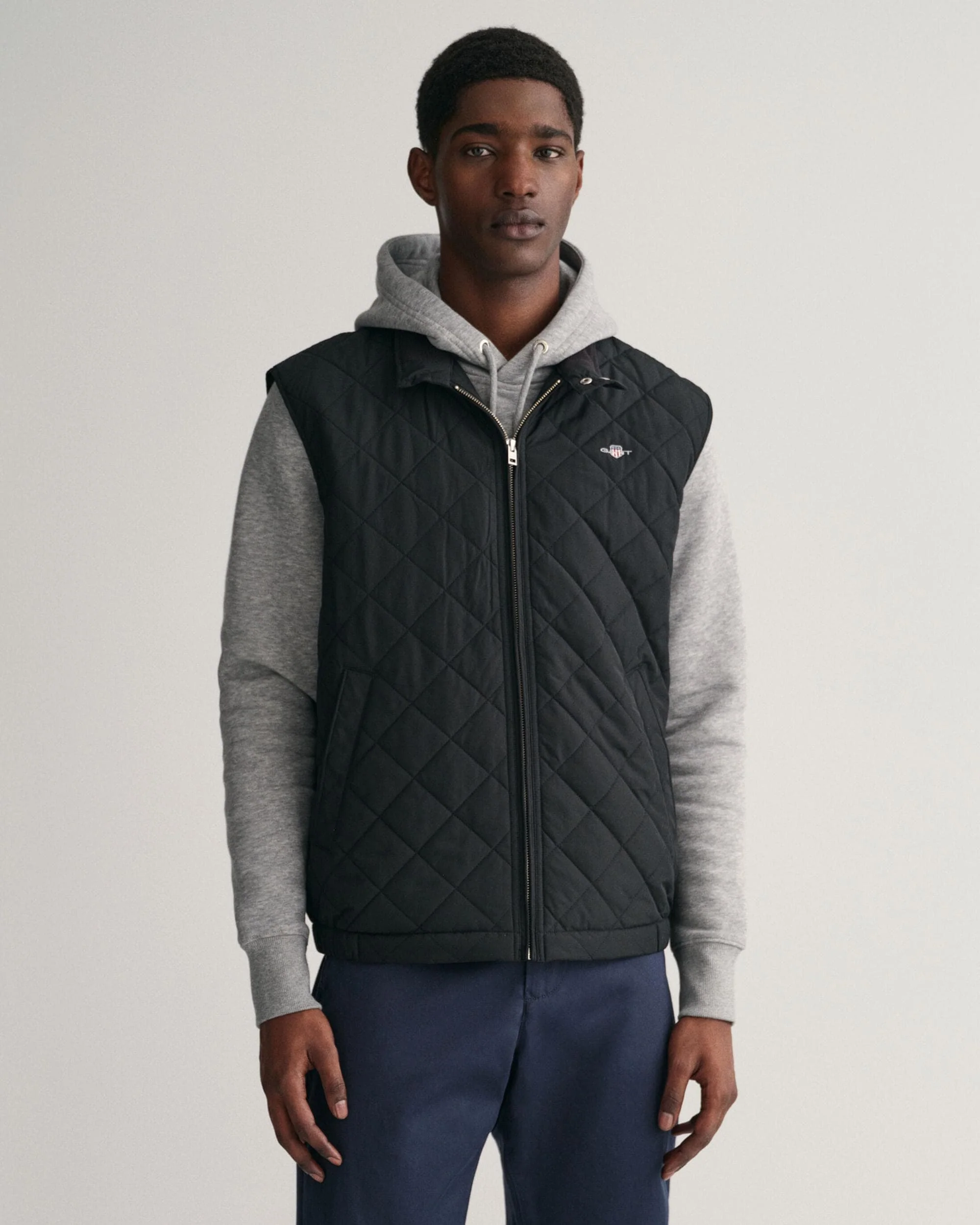 GANT Mens Quilted Windcheater Vest - 5 Black - Image 3