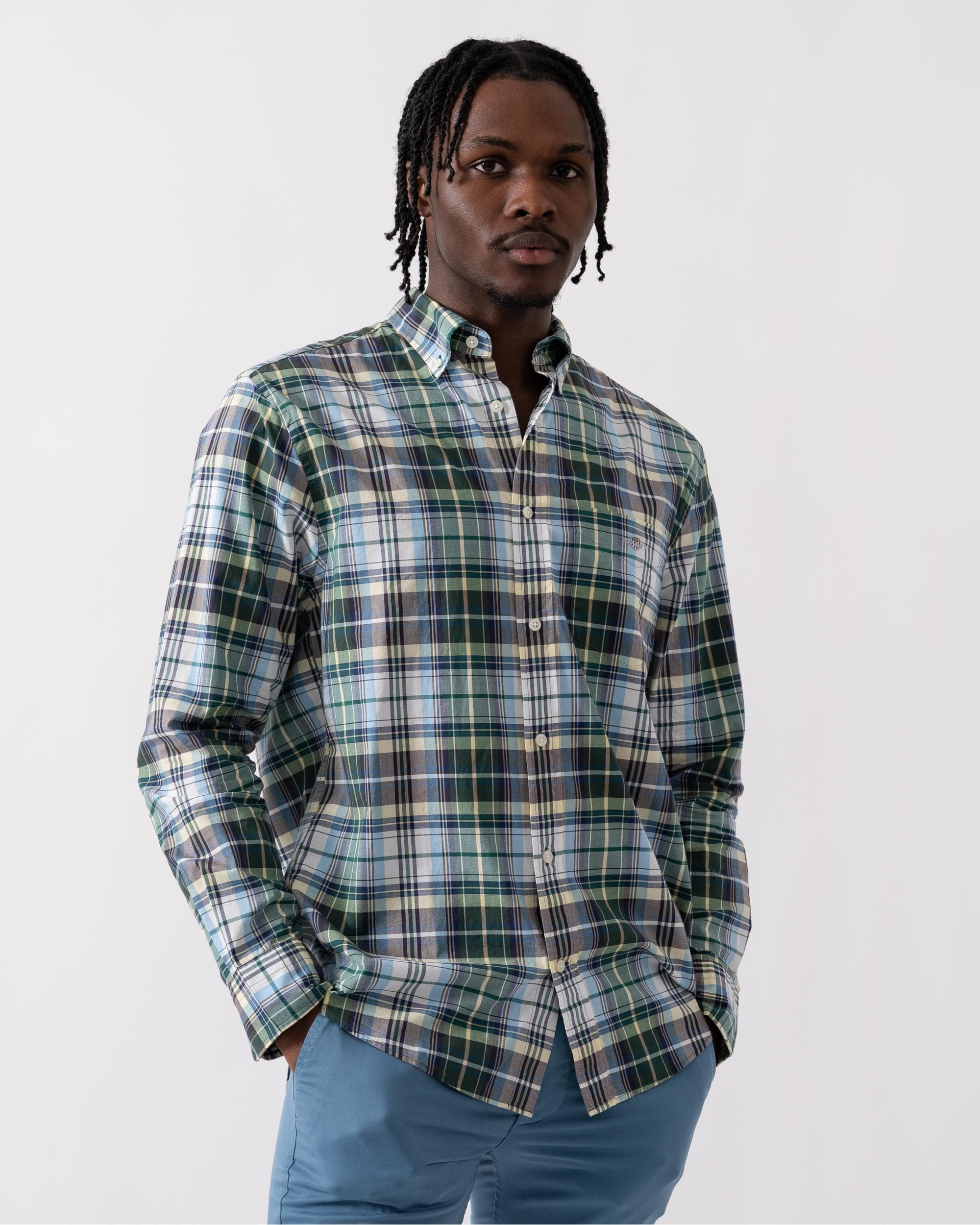 GANT Mens Reg Poplin Tartan Check Shirt