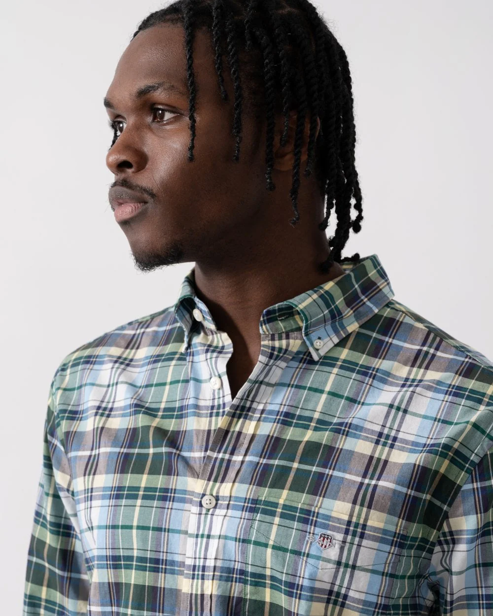 GANT Mens Reg Poplin Tartan Check Shirt - Image 2