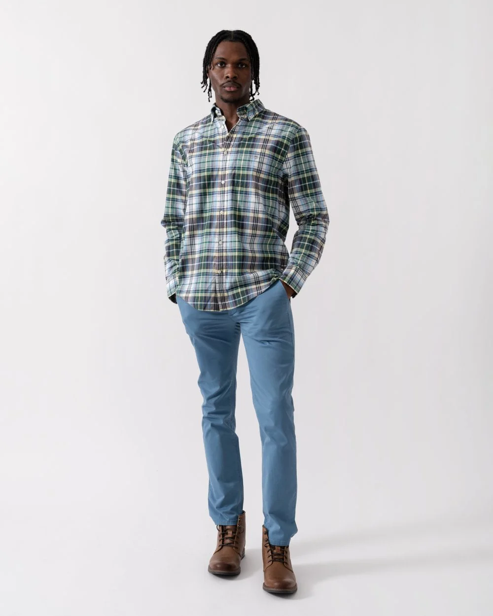 GANT Mens Reg Poplin Tartan Check Shirt - Image 3