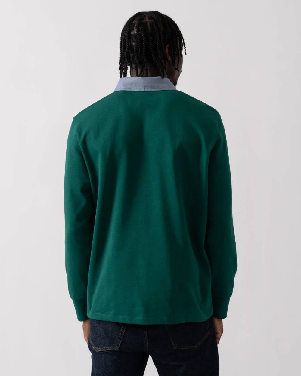 GANT Mens Regular Fit Chambray Heavy Rugger - 373 Deep Forest Green - Image 4