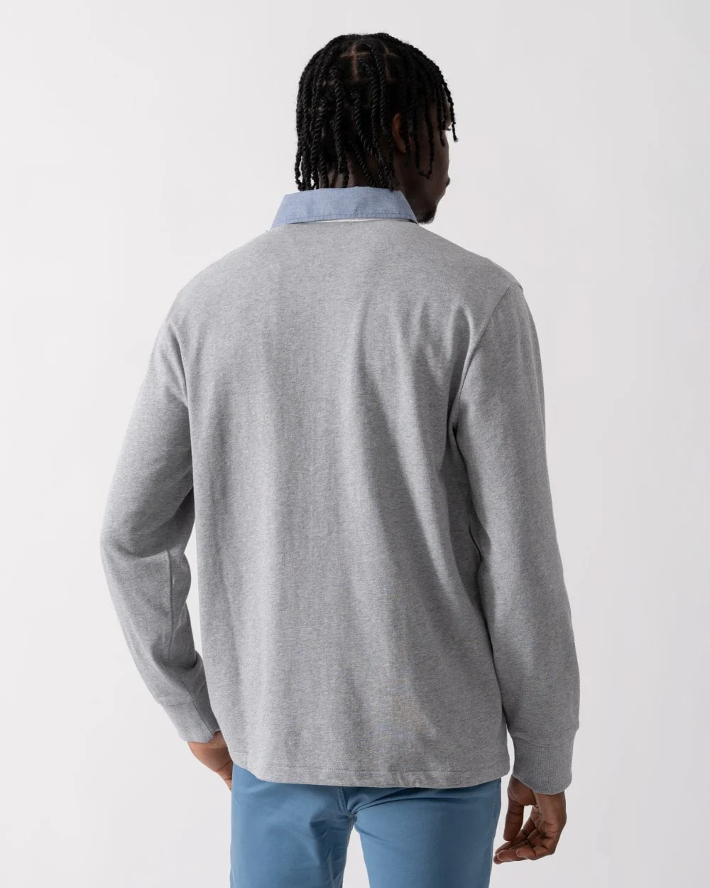 GANT Mens Regular Fit Chambray Heavy Rugger - 93 Grey Melange - Image 4