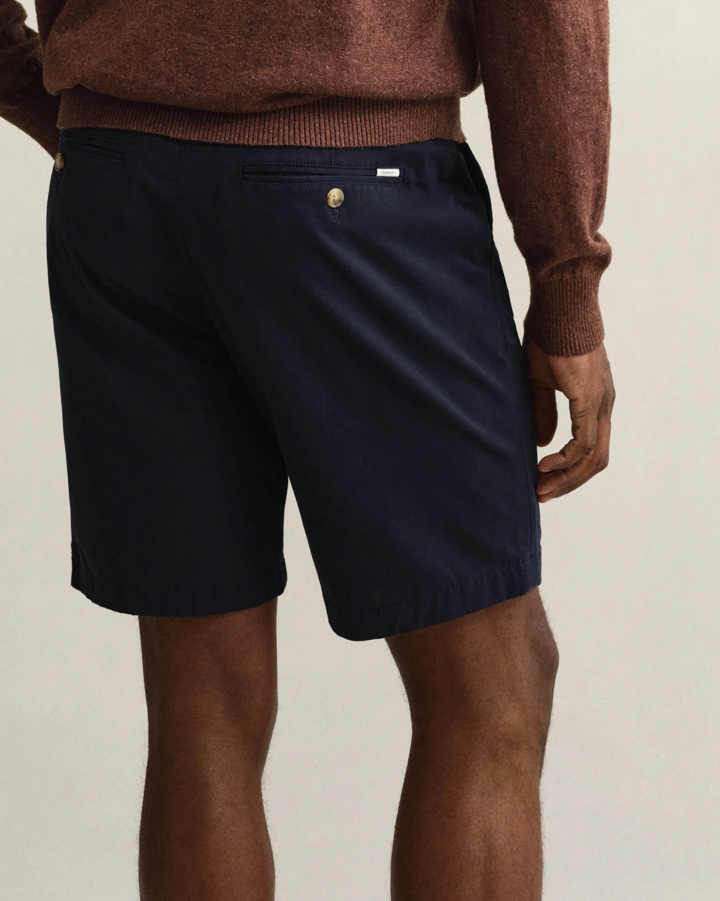GANT Mens Regular Fit Classic Chino Shorts - 433 Evening Blue - Image 2