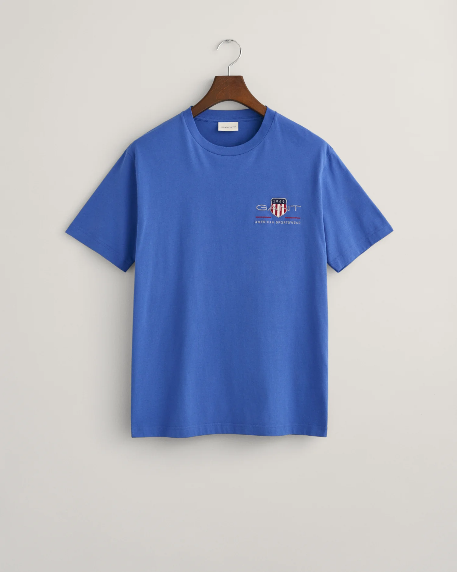 GANT Mens Regular Fit Embroidered Archive Shield T-Shirt - 407 Rich Blue - Image 5