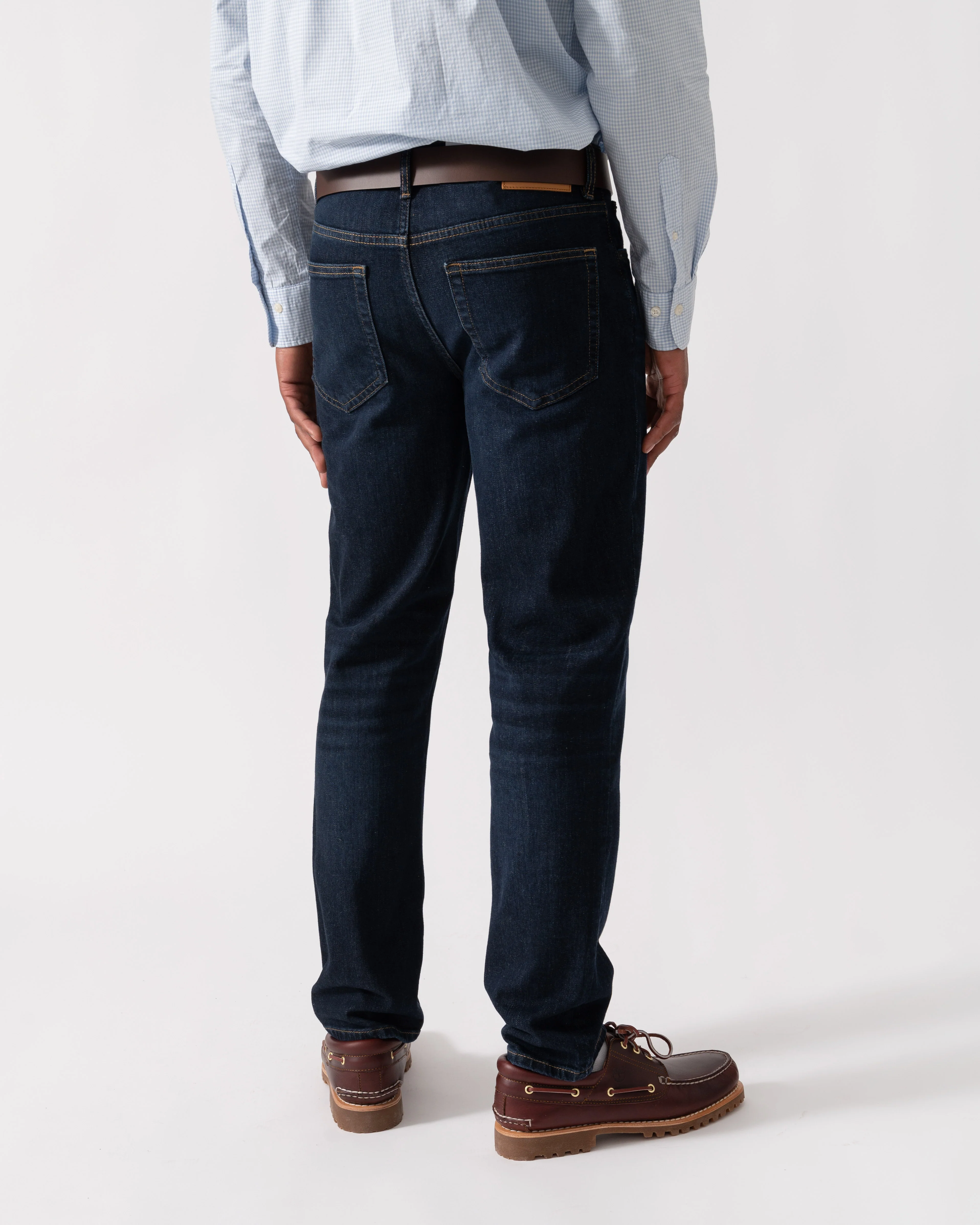 GANT Mens Regular Fit Gant Jeans - 962 Dark Blue Broken In - Image 3