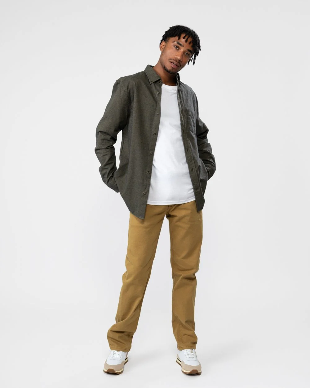 GANT Mens Regular Fit Herringbone Flannel Shirt - Image 3