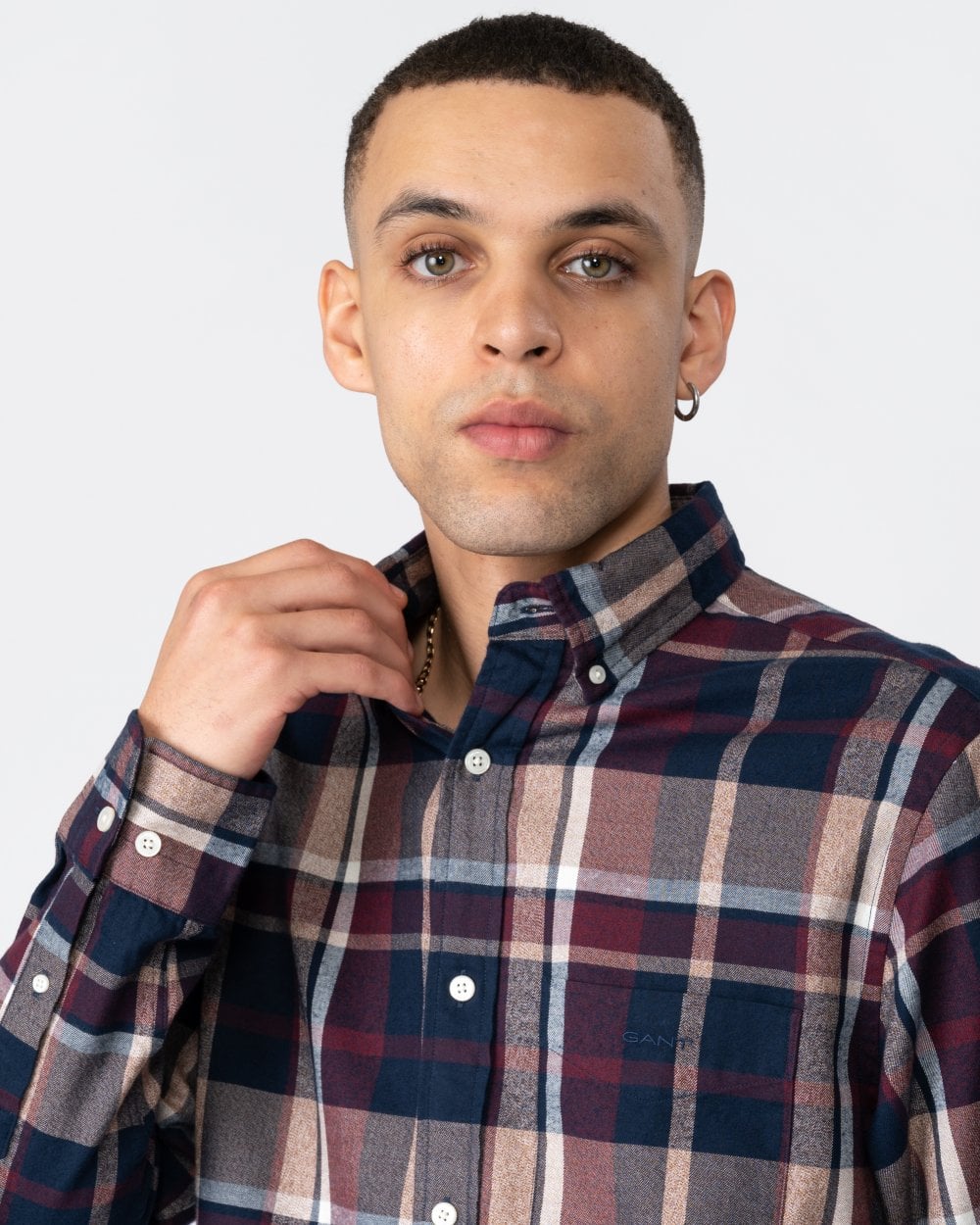 GANT Mens Regular Fit Jaspe Check Shirt - Image 2
