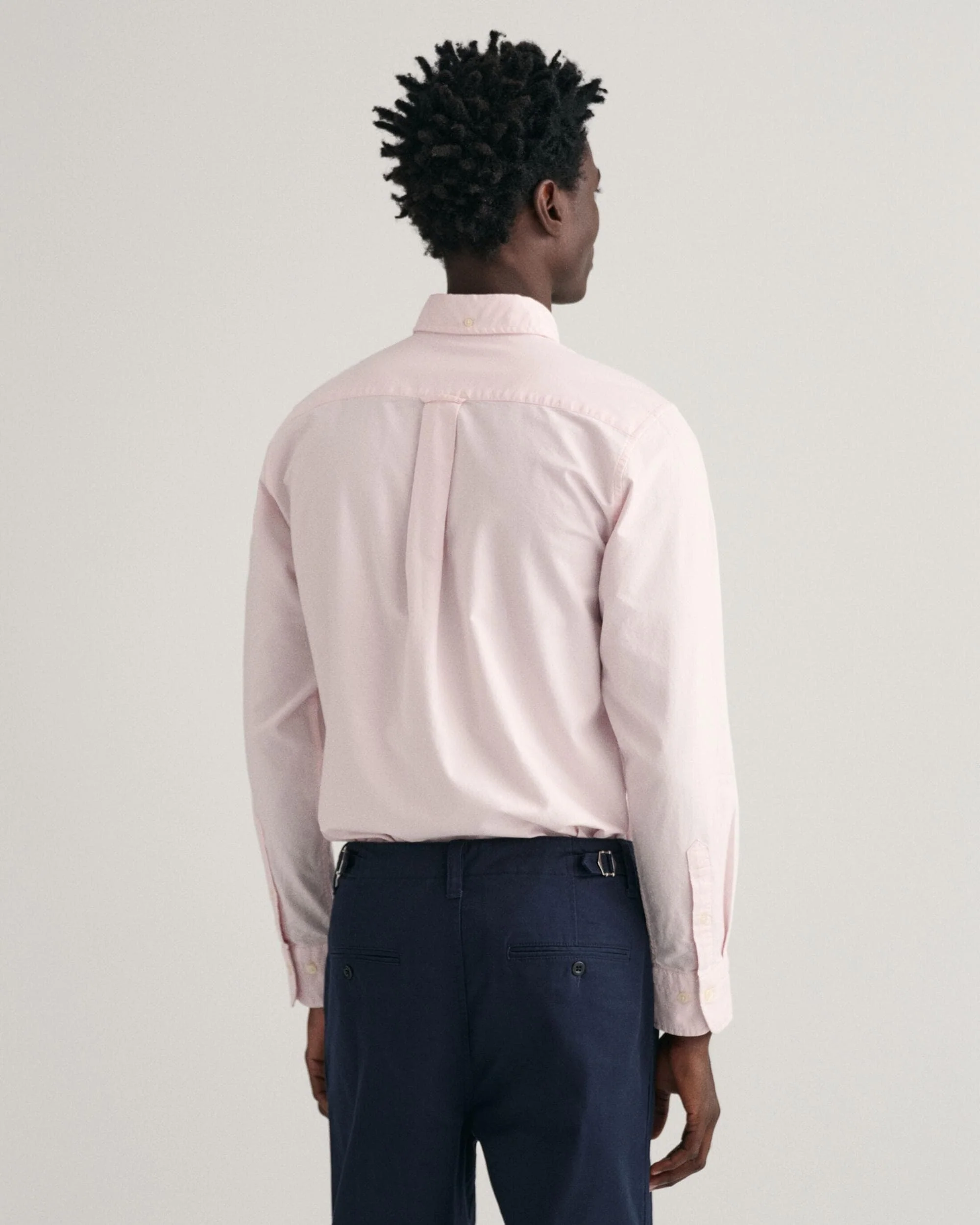GANT Mens Regular Fit Long Sleeve Oxford Shirt - 662 Light Pink - Image 2