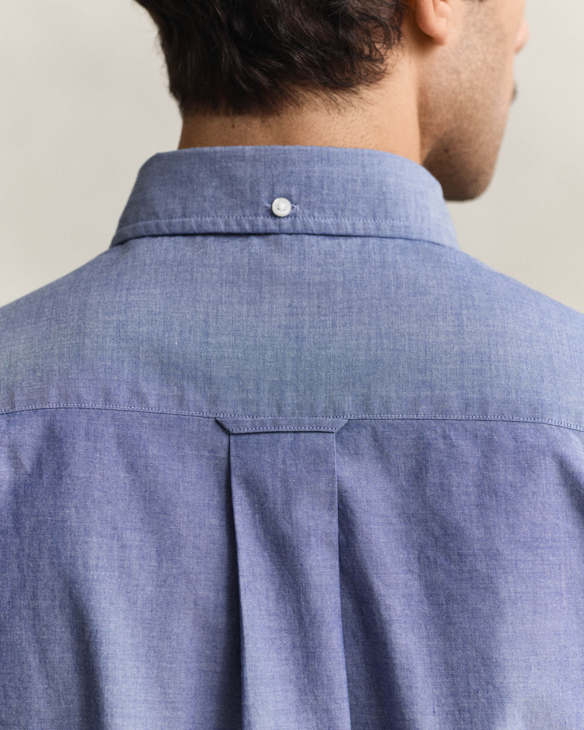 GANT Mens Regular Fit Long Sleeve Poplin Shirt - 436 College Blue - Image 2