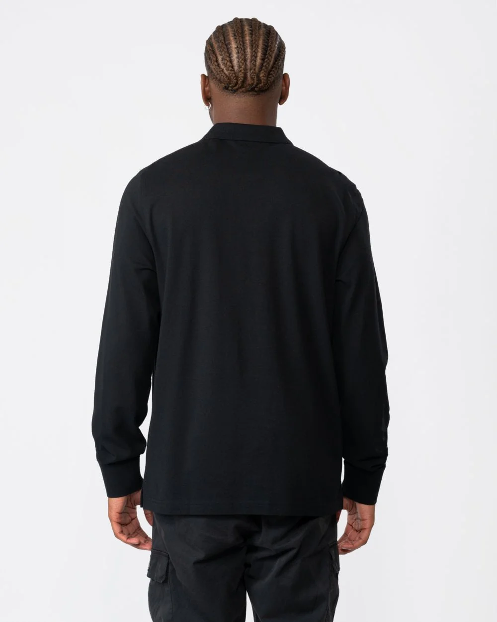 GANT Mens Regular Fit Long Sleeve Shield Logo Pique Rugger - 5 Black - Image 4