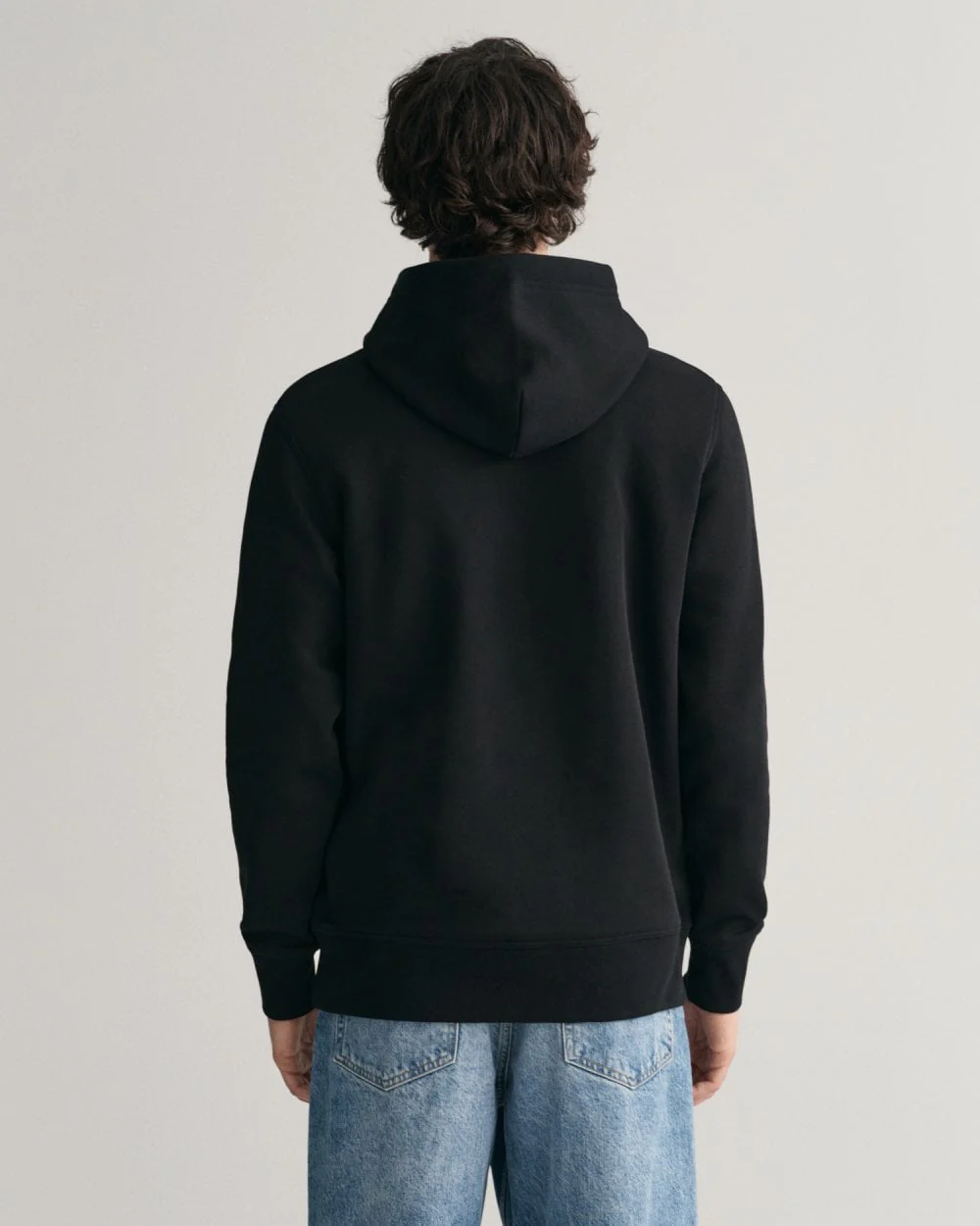 GANT Mens Regular Fit Medium Archive Shield Pullover Hoodie - 5 Black - Image 3