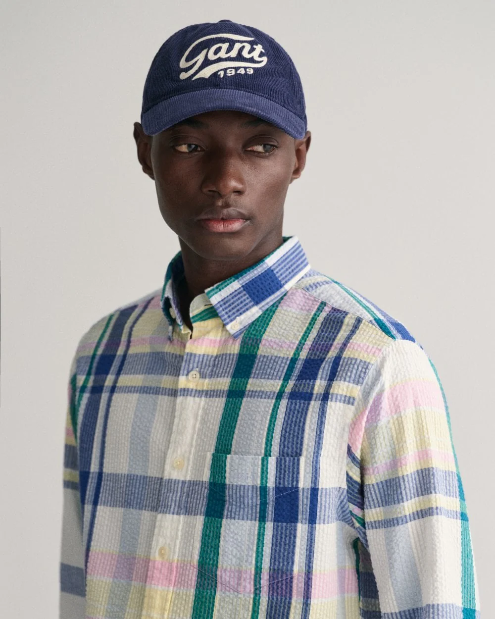 GANT Mens Regular Fit Seersucker Madras Shirt - Image 3