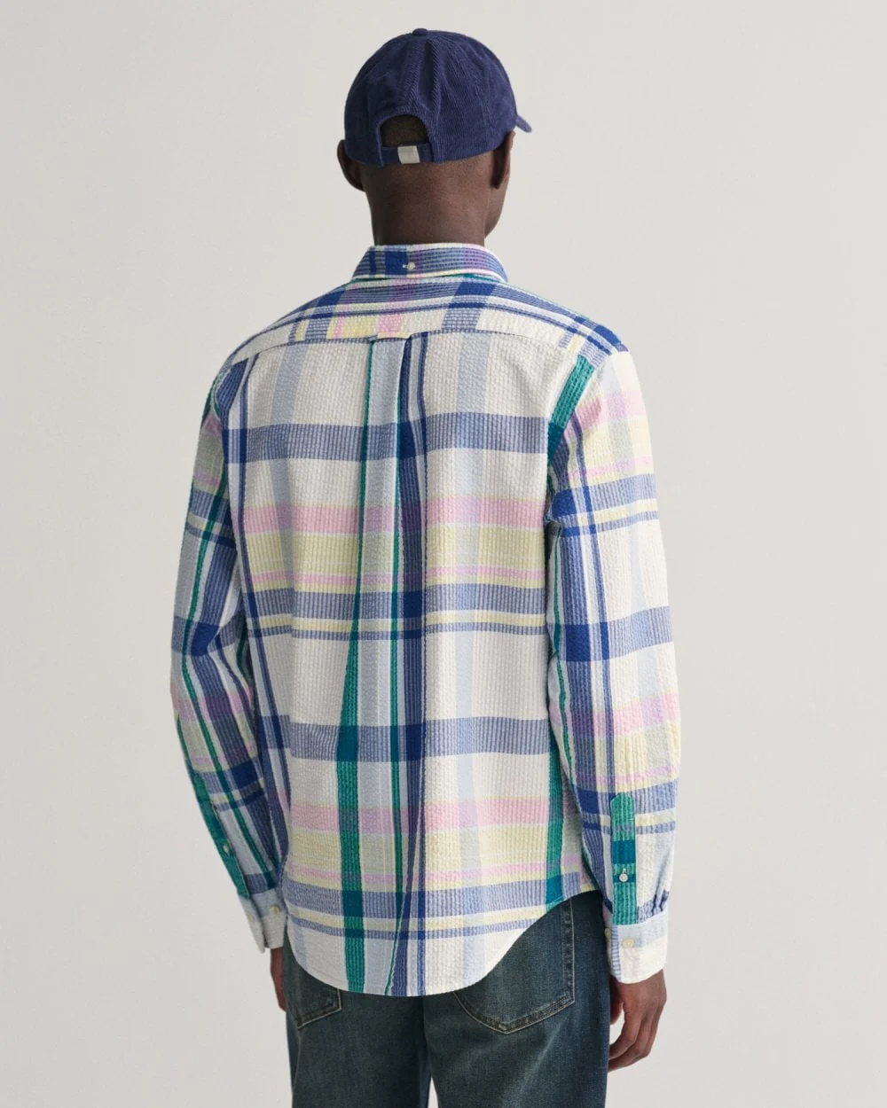 GANT Mens Regular Fit Seersucker Madras Shirt - Image 4