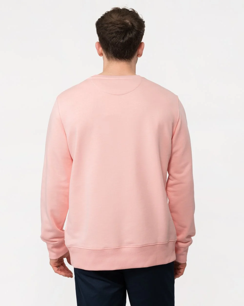 GANT Mens Regular Fit Shield Logo Crew Neck Sweatshirt - 671 Bubblegum Pink - Image 4