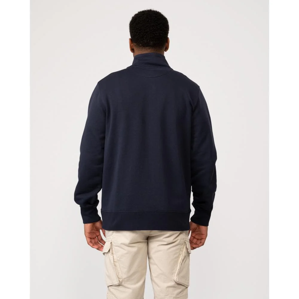 GANT Mens Regular Fit Shield Logo Full Zip Sweatshirt - 433 Evening Blue - Image 3