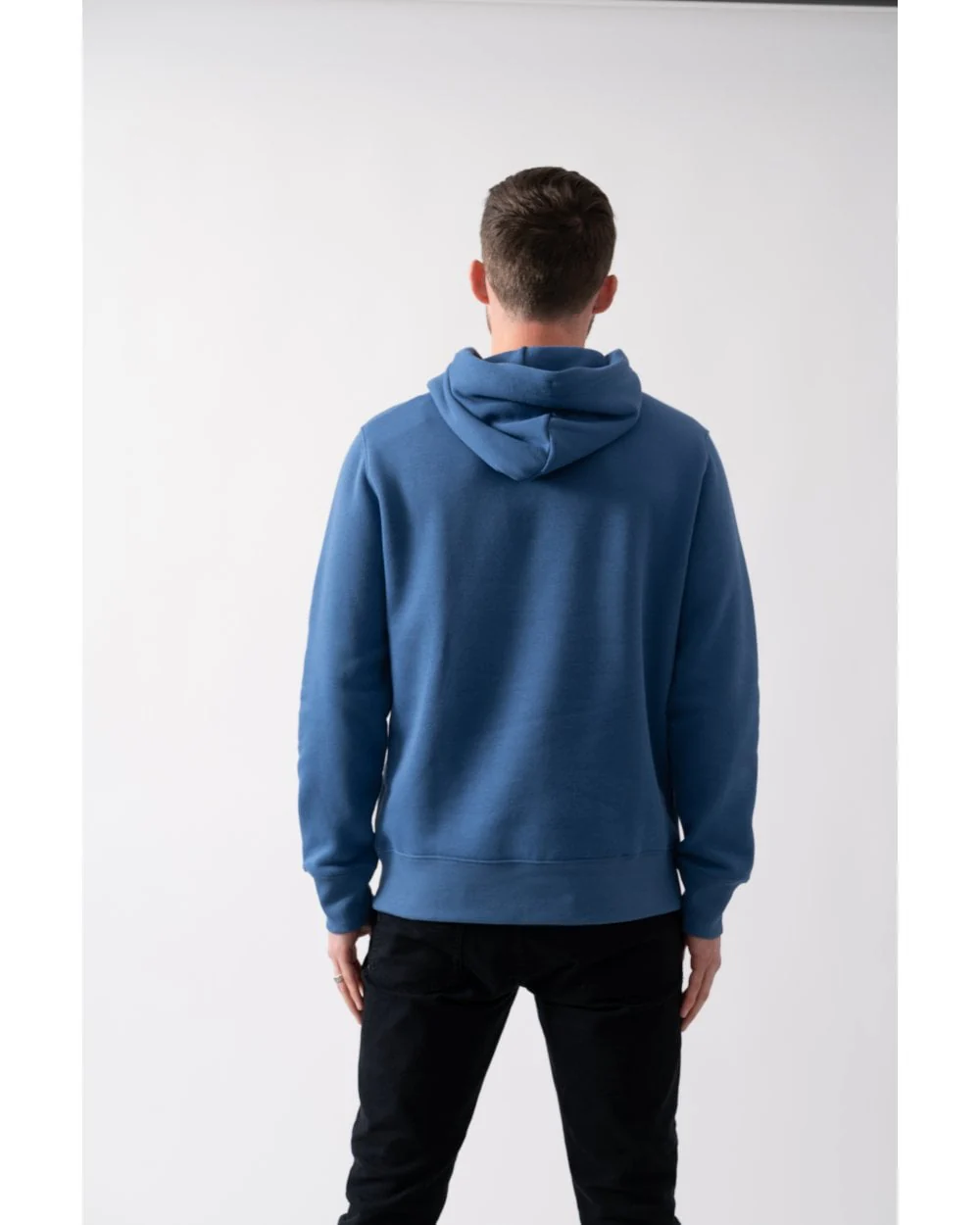 GANT Mens Regular Fit Shield Logo Pullover Hoodie - 442 Vintage Blue - Image 4