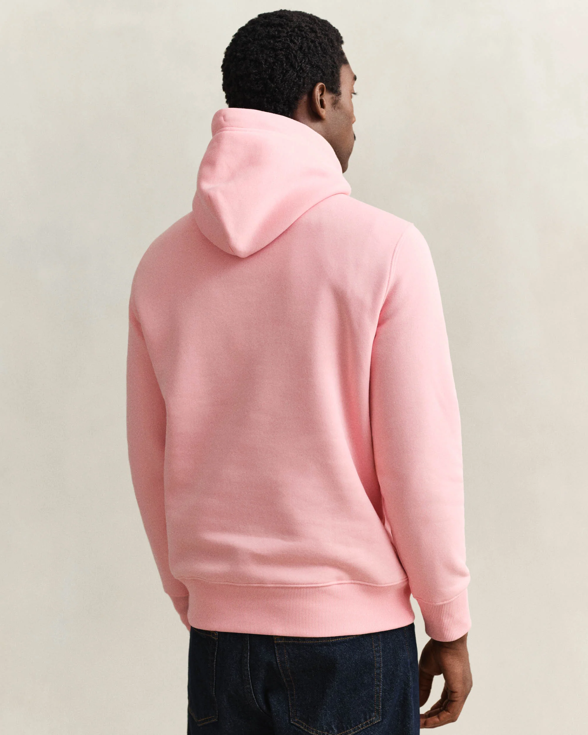 GANT Mens Regular Fit Shield Logo Pullover Hoodie - 671 Bubblegum Pink - Image 3