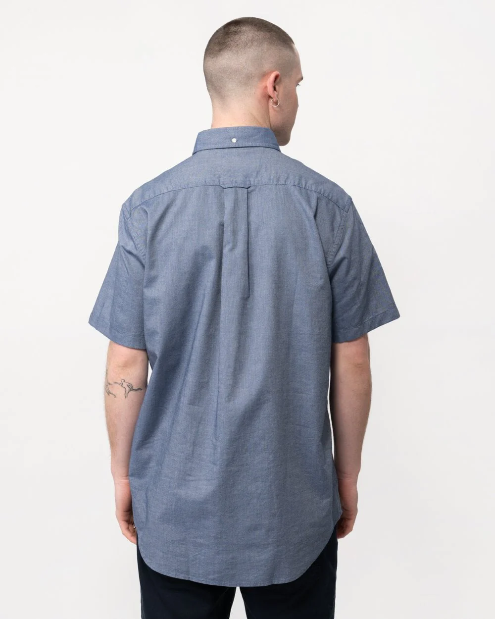 GANT Mens Regular Fit Short Sleeve Oxford Shirt - 423 Persian Blue - Image 4