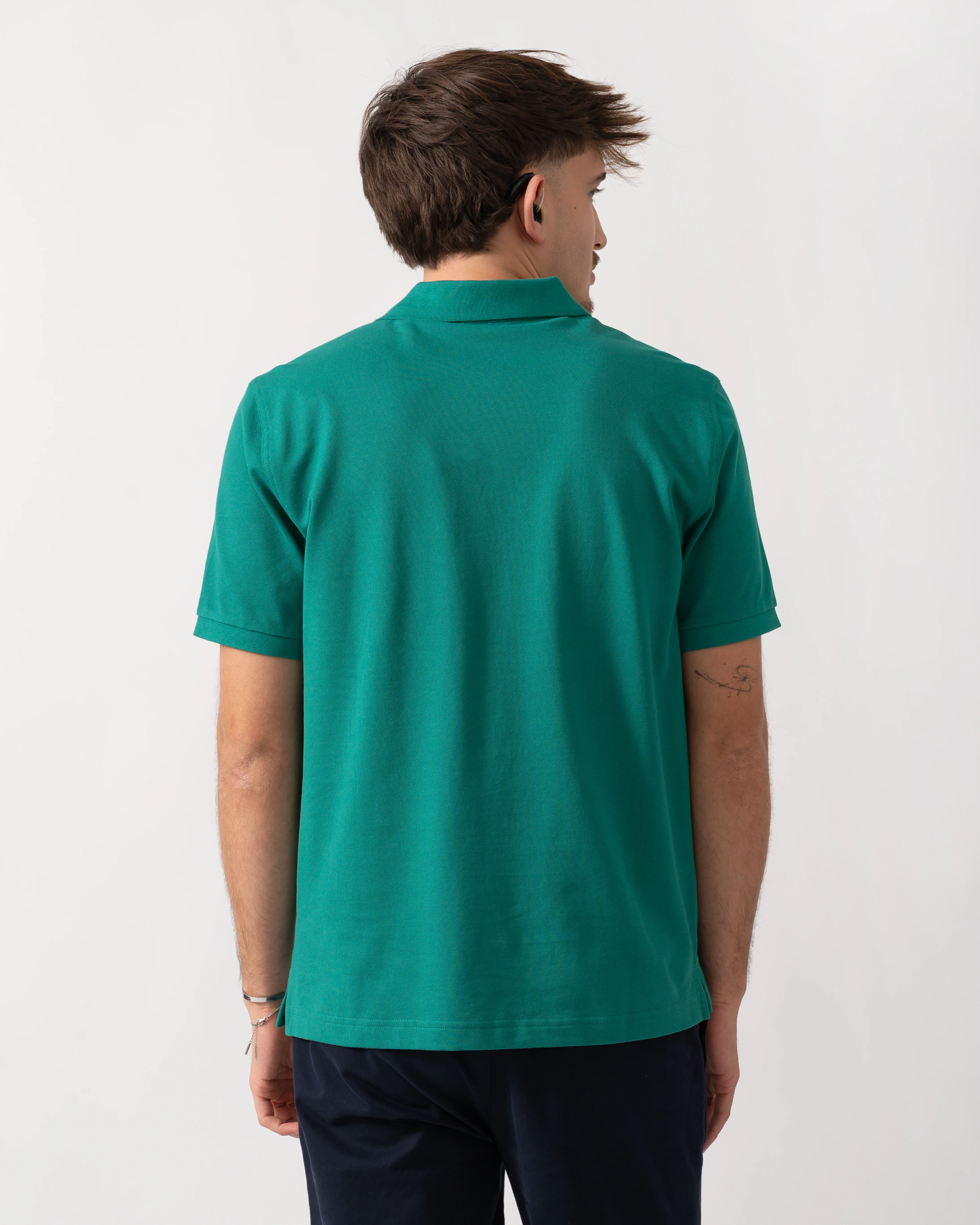 GANT Mens Regular Fit Short Sleeve Shield Logo Pique Polo - 376 Botanical Hue - Image 4