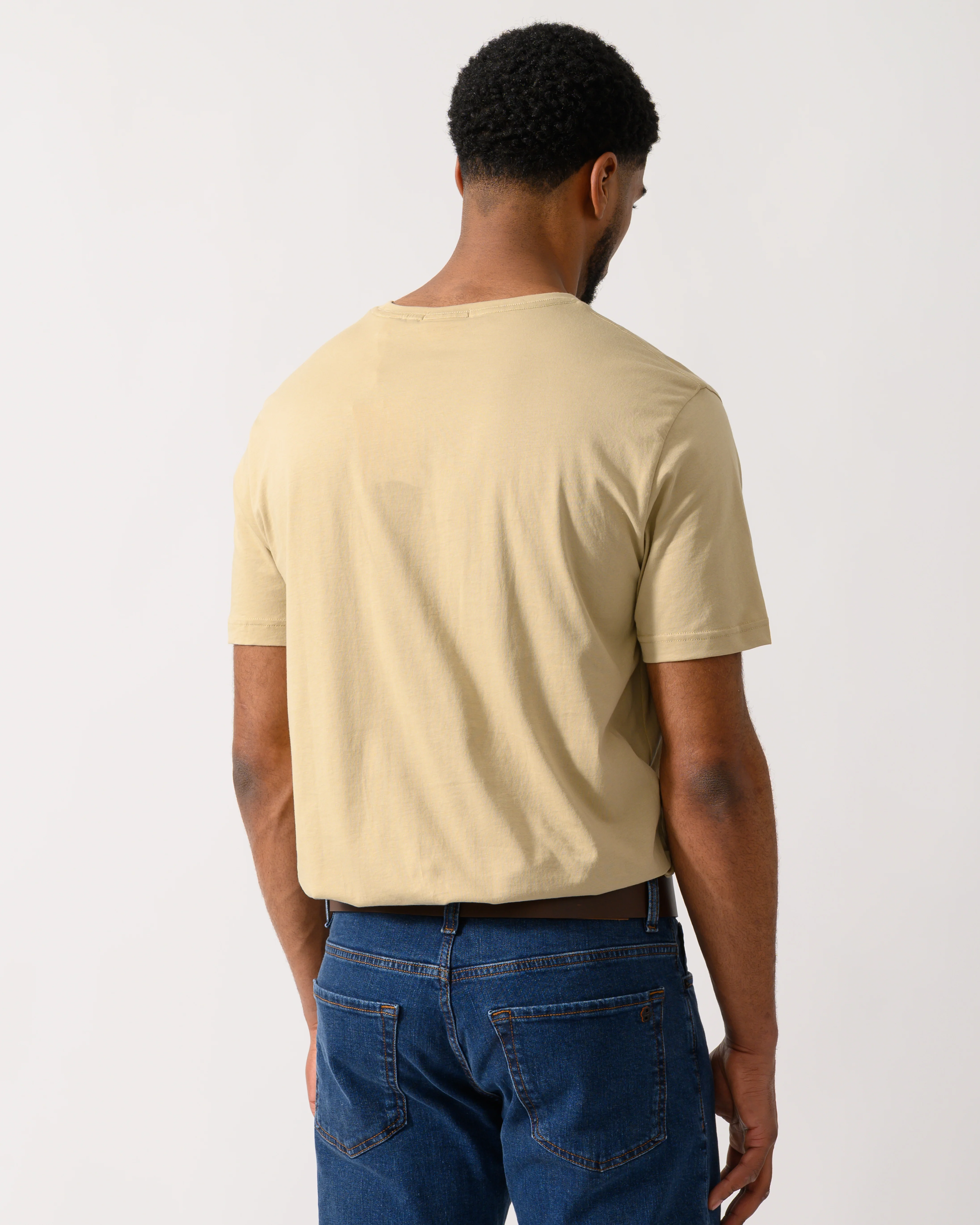 GANT Mens Regular Fit Short Sleeve Shield Logo T-Shirt - 200 Oat Beige - Image 4