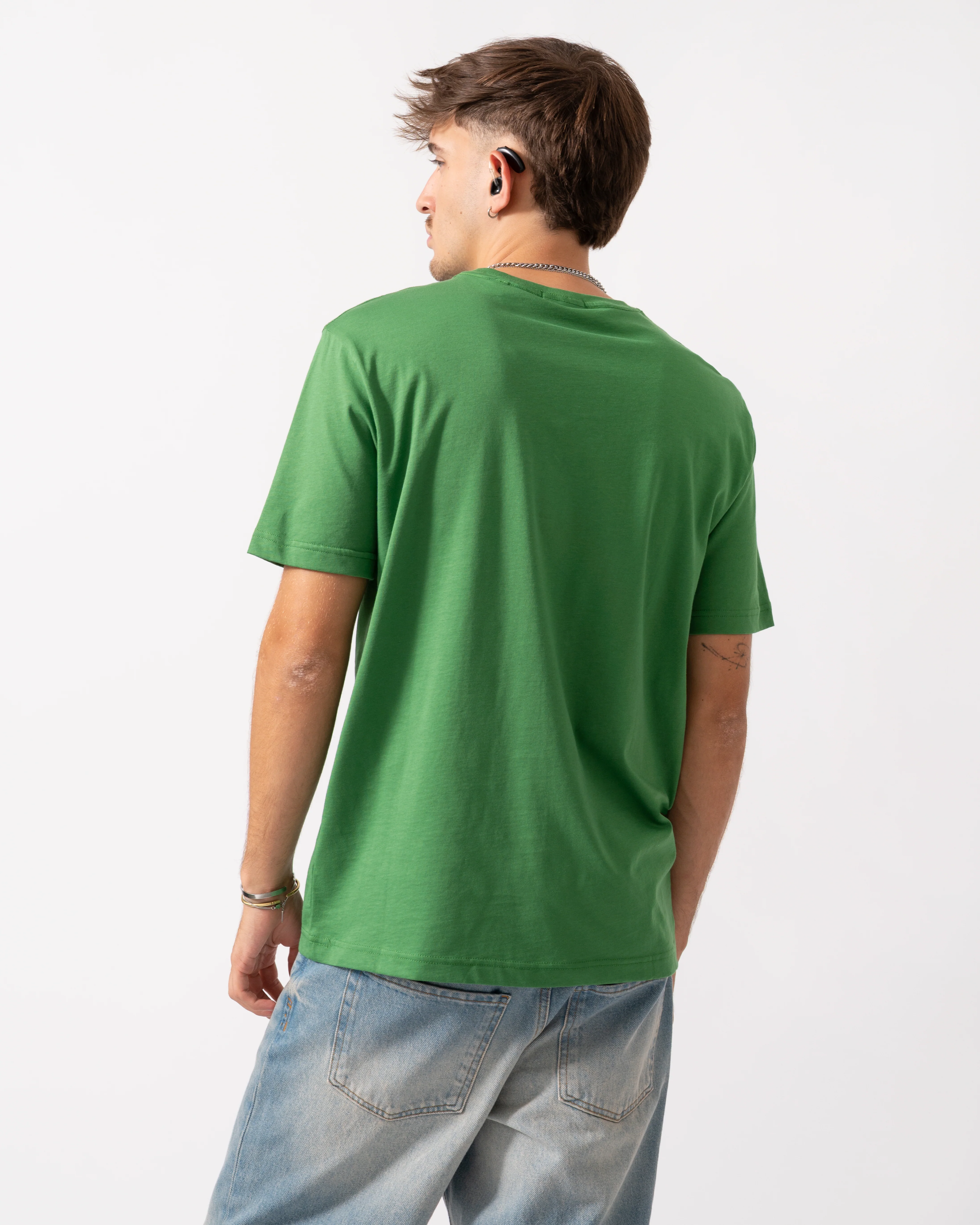 GANT Mens Regular Fit Short Sleeve Shield Logo T-Shirt - 366 Grass Green - Image 4