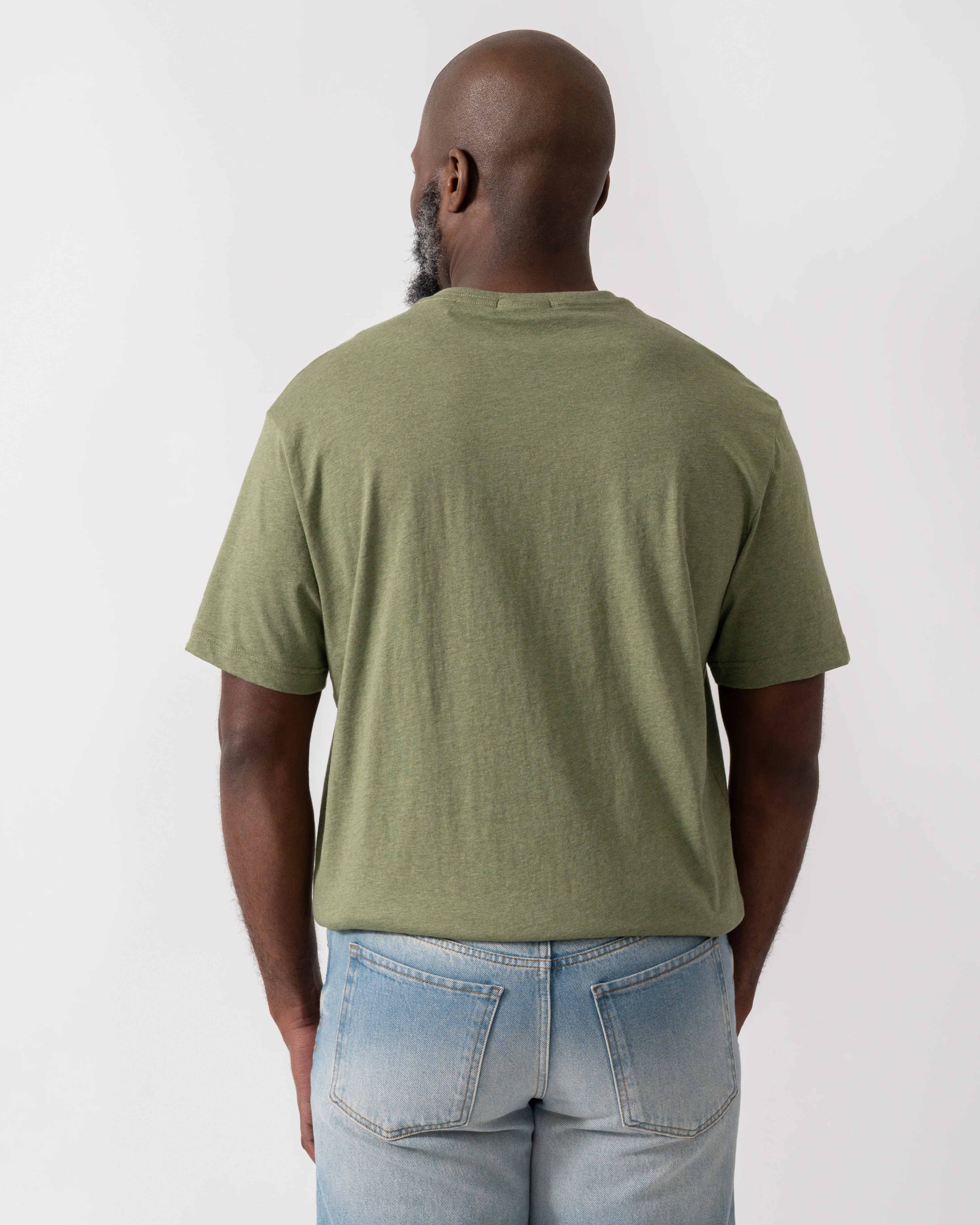 GANT Mens Regular Fit Short Sleeve Shield Logo T-Shirt - 391 Dark Cactus Melange - Image 4