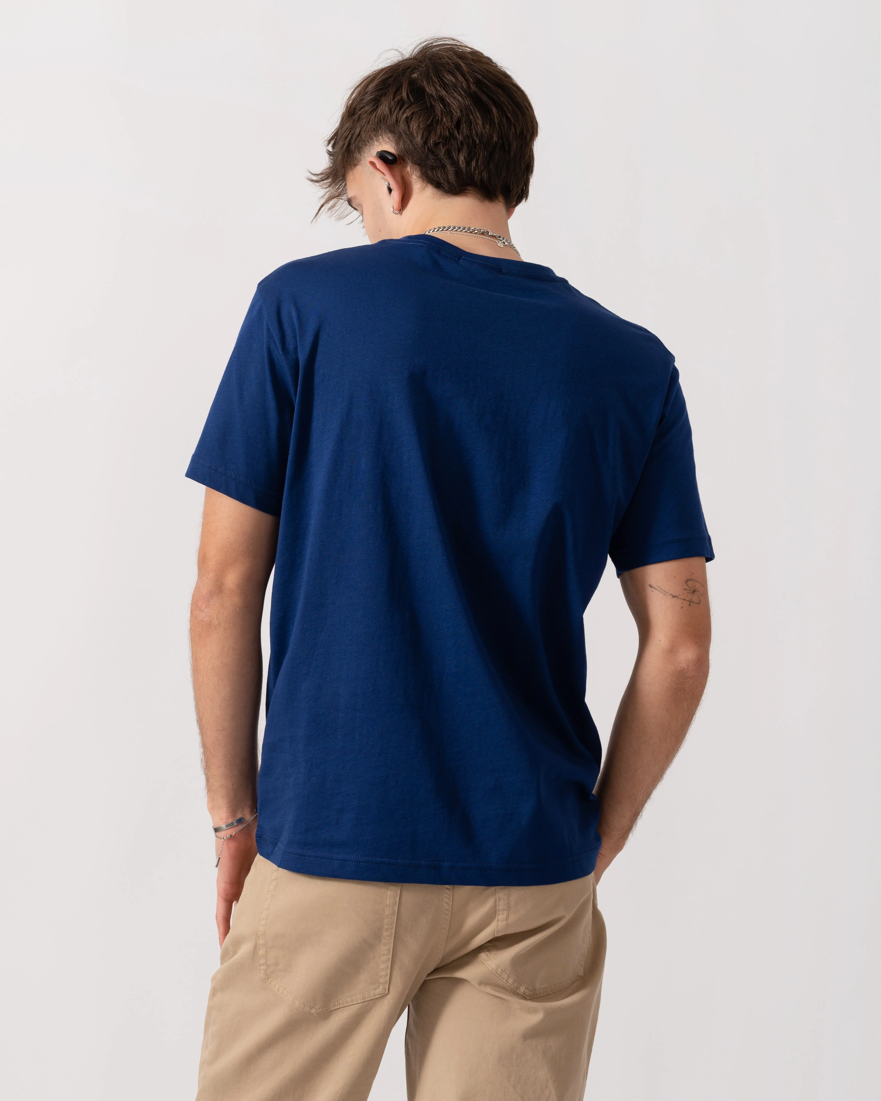 GANT Mens Regular Fit Short Sleeve Shield Logo T-Shirt - 432 Rich Navy - Image 4