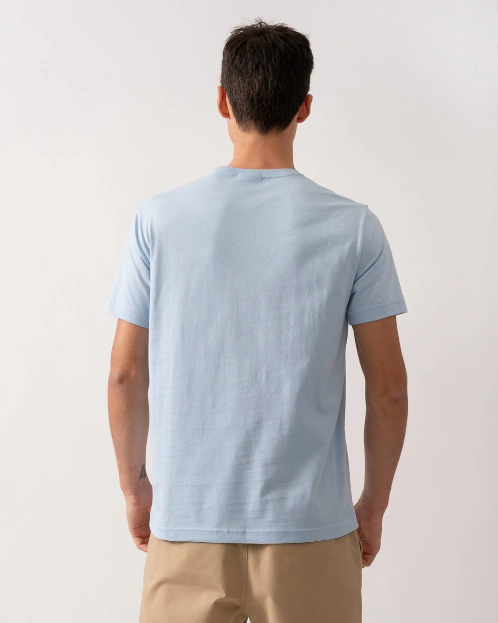 GANT Mens Regular Fit Short Sleeve Shield Logo T-Shirt - 457 Fresh Blue - Image 4