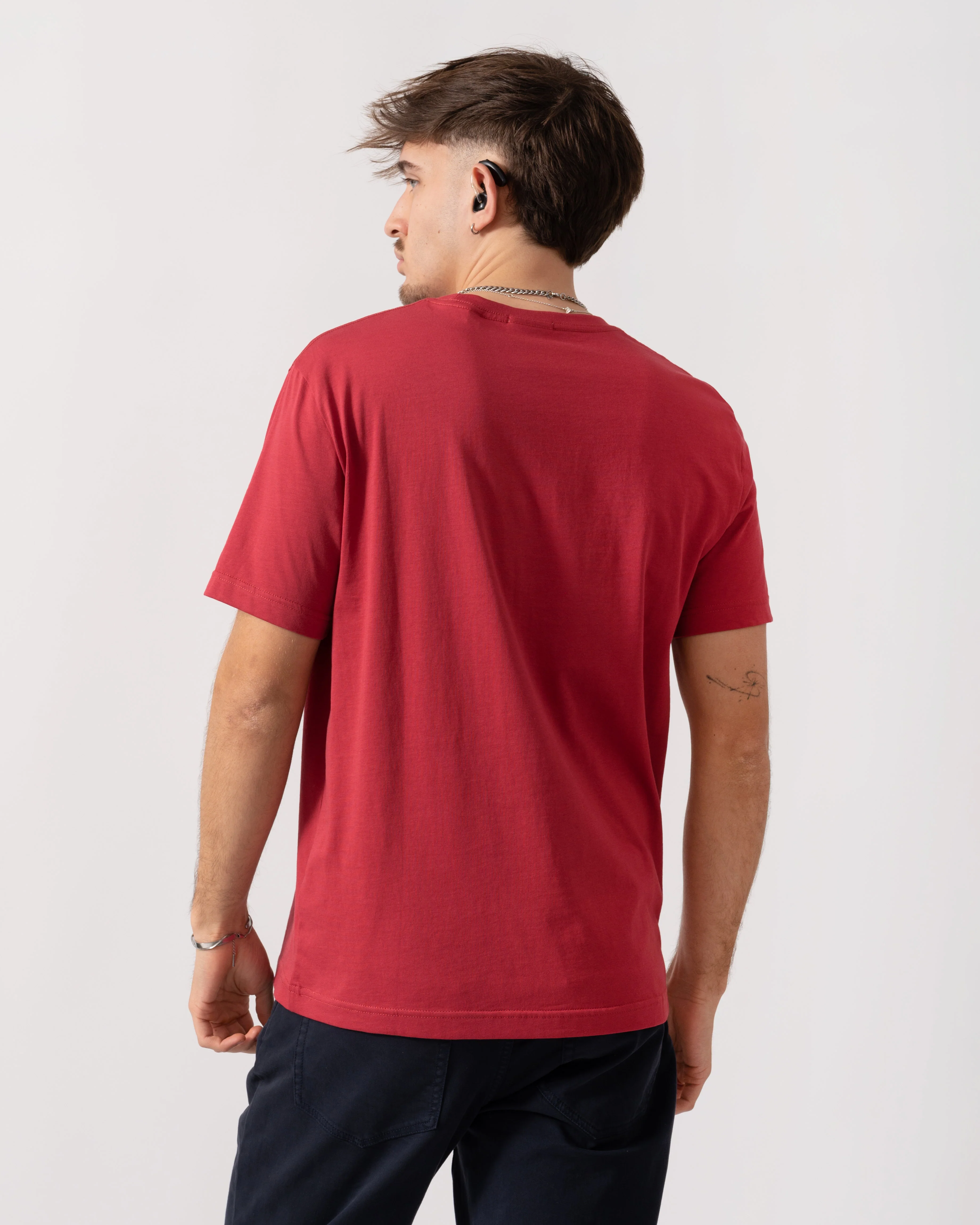 GANT Mens Regular Fit Short Sleeve Shield Logo T-Shirt - 609 Muted Red - Image 4