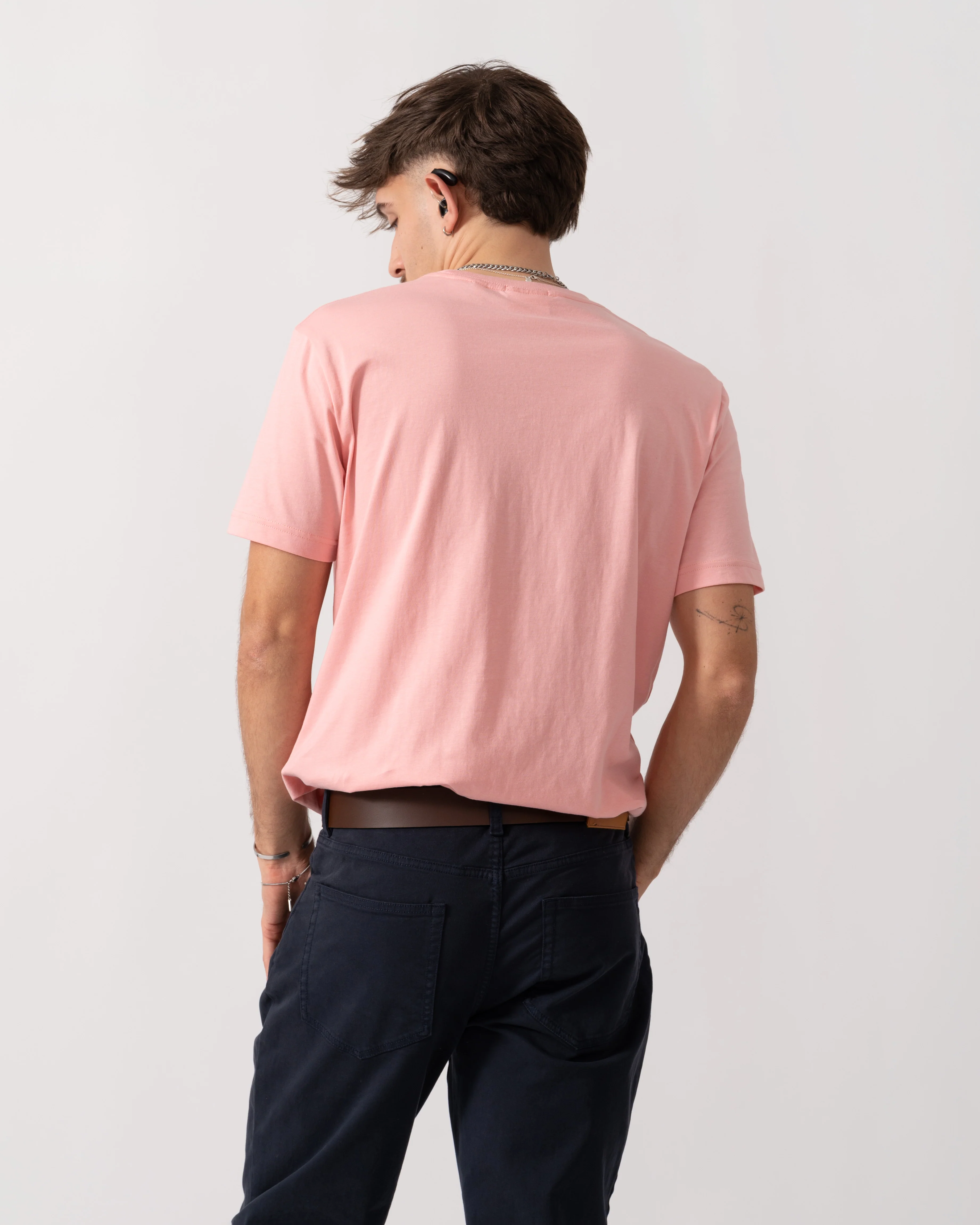 GANT Mens Regular Fit Short Sleeve Shield Logo T-Shirt - 671 Bubblegum Pink - Image 4