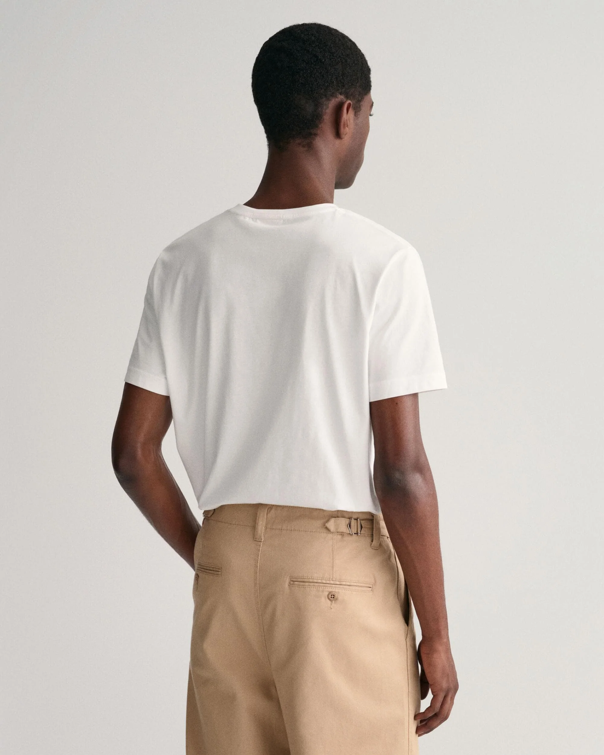 GANT Mens Regular Fit Short Sleeve Shield Logo T-Shirt NOS - 110 White - Image 2