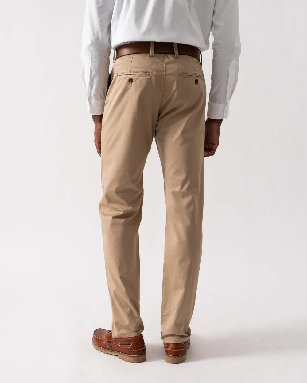 GANT Mens Regular Fit Twill Chinos - 248 Dark Khaki - Image 2
