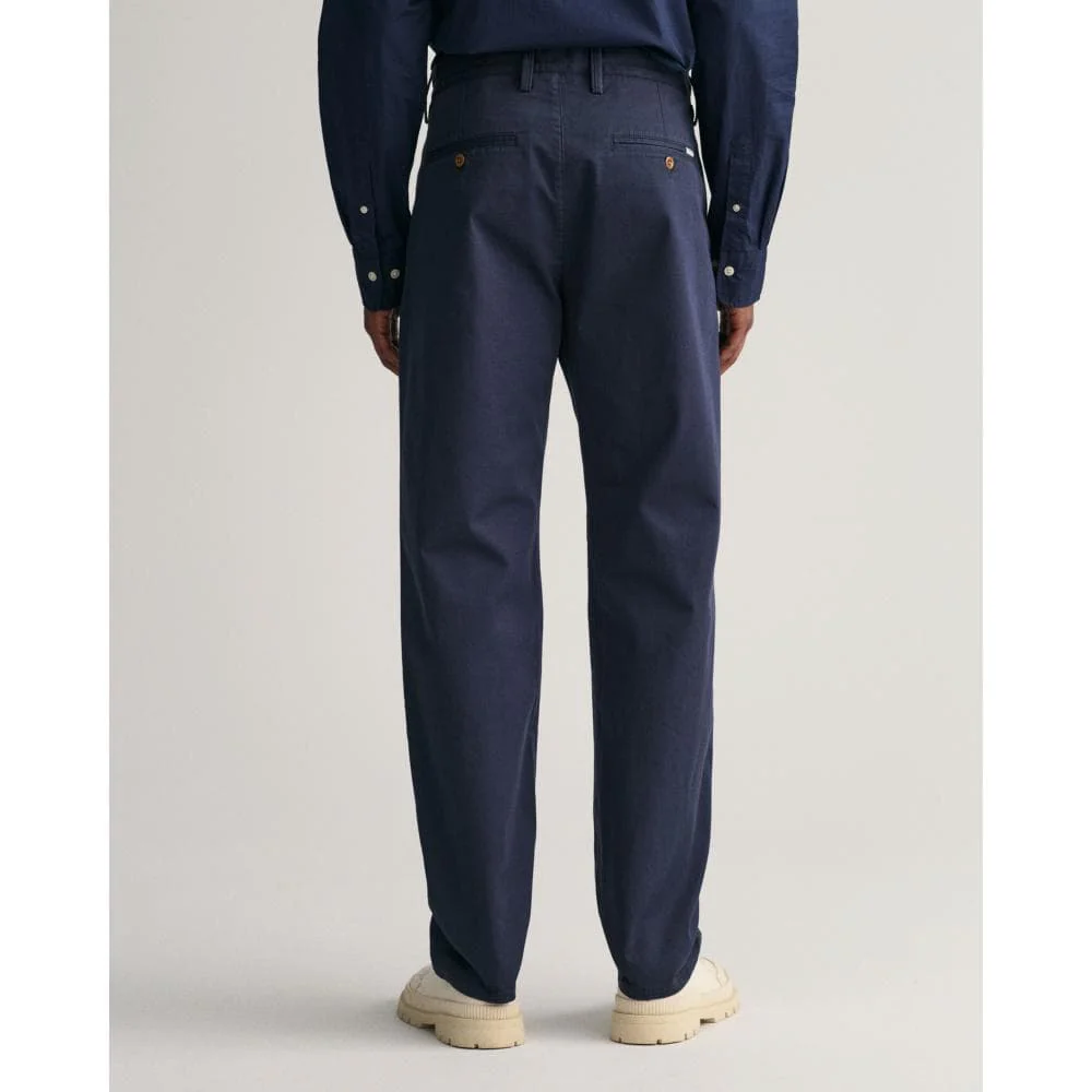 GANT Mens Regular Fit Twill Chinos - 410 Marine - Image 2