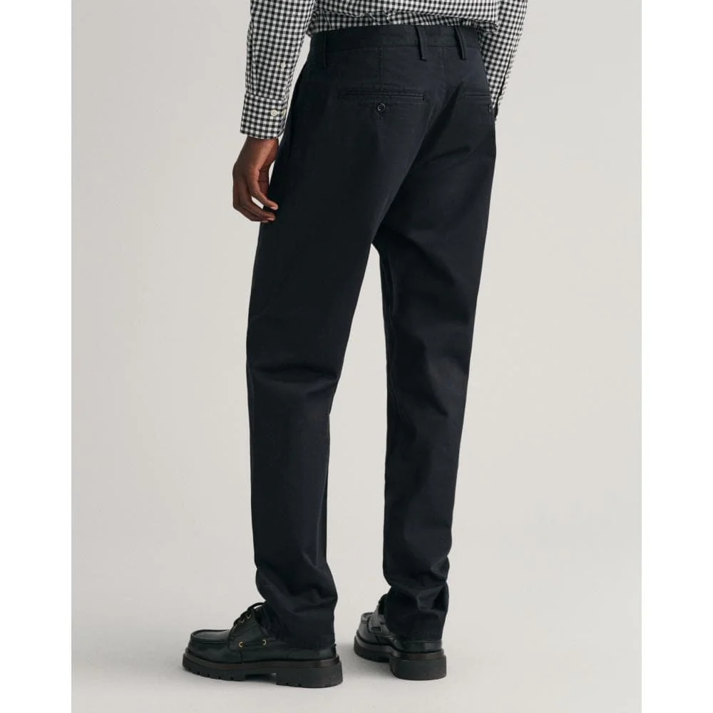 GANT Mens Regular Fit Twill Chinos - 5 Black - Image 2