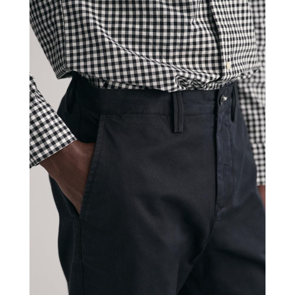 GANT Mens Regular Fit Twill Chinos - 5 Black - Image 5