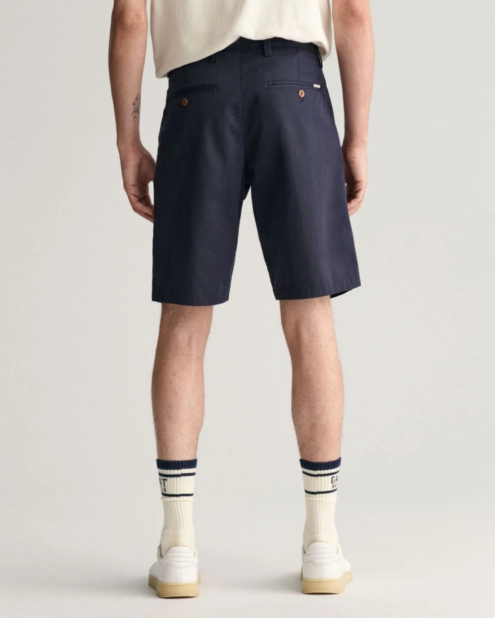 GANT Mens Relaxed Twill Shorts - 410 Marine - Image 2