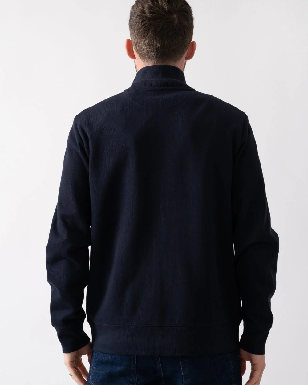 GANT Mens Sacker Rib Full Zip Sweatshirt - Image 4