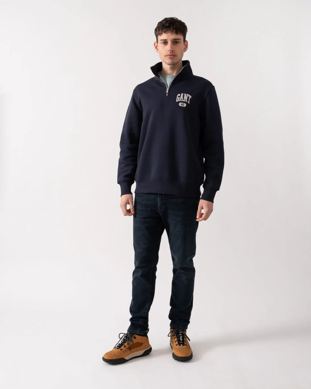 GANT Mens Seasonal Graphic Half Zip Sweatshirt - Image 3