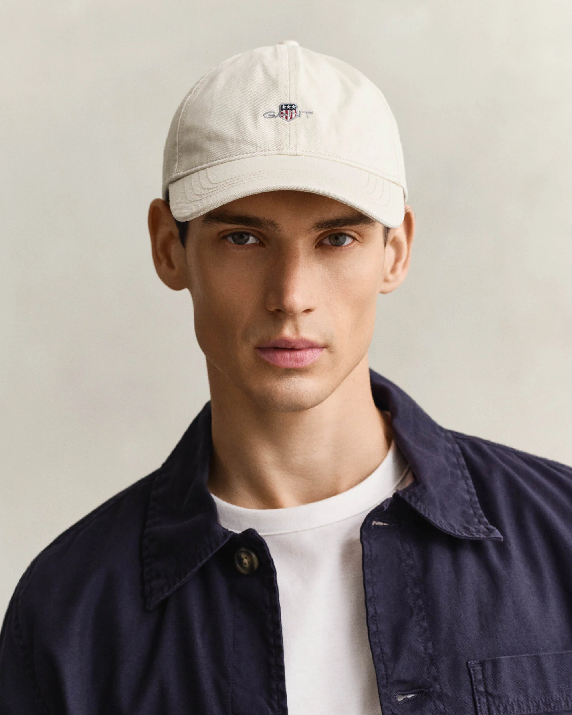 GANT Mens Shield Logo Cotton Twill Cap - 34 Putty - Image 2