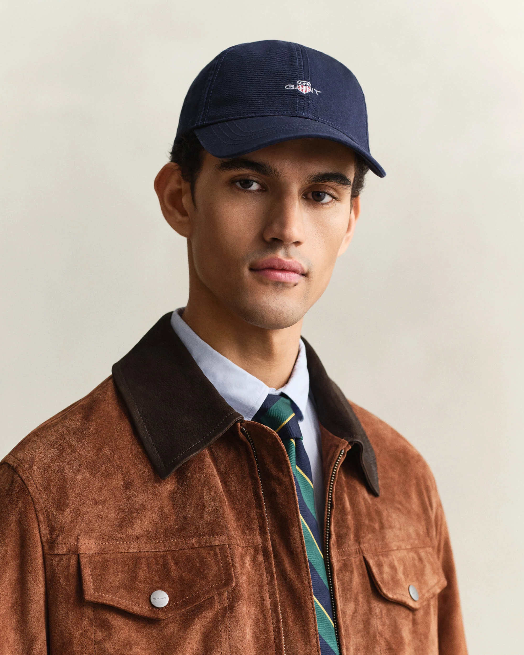 GANT Mens Shield Logo Cotton Twill Cap - 410 Marine - Image 2